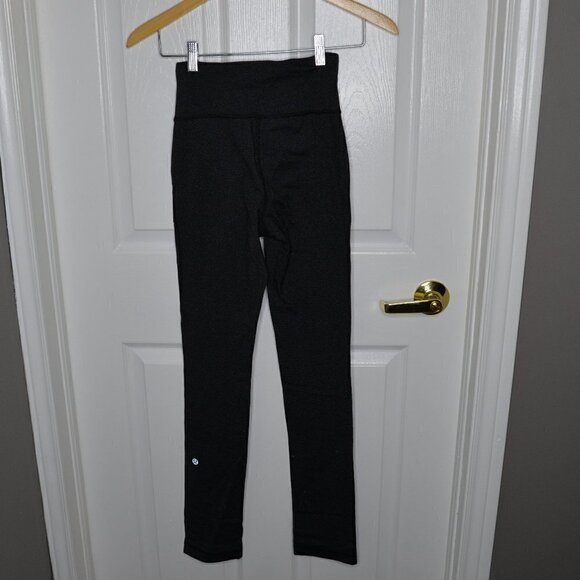 Lululemon Will Pant High Rise Black Deep Coal Slub Denim Sz 2 - Picture 3 of 7